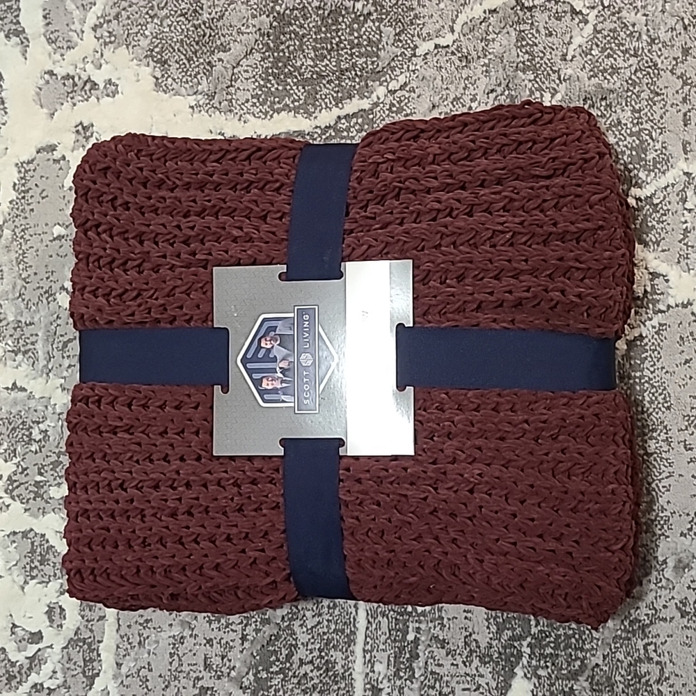 New Scott Living Chenille Rib Throw Blanket